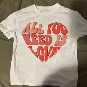 Kids White 'All You Need Is Love' T-Shirt